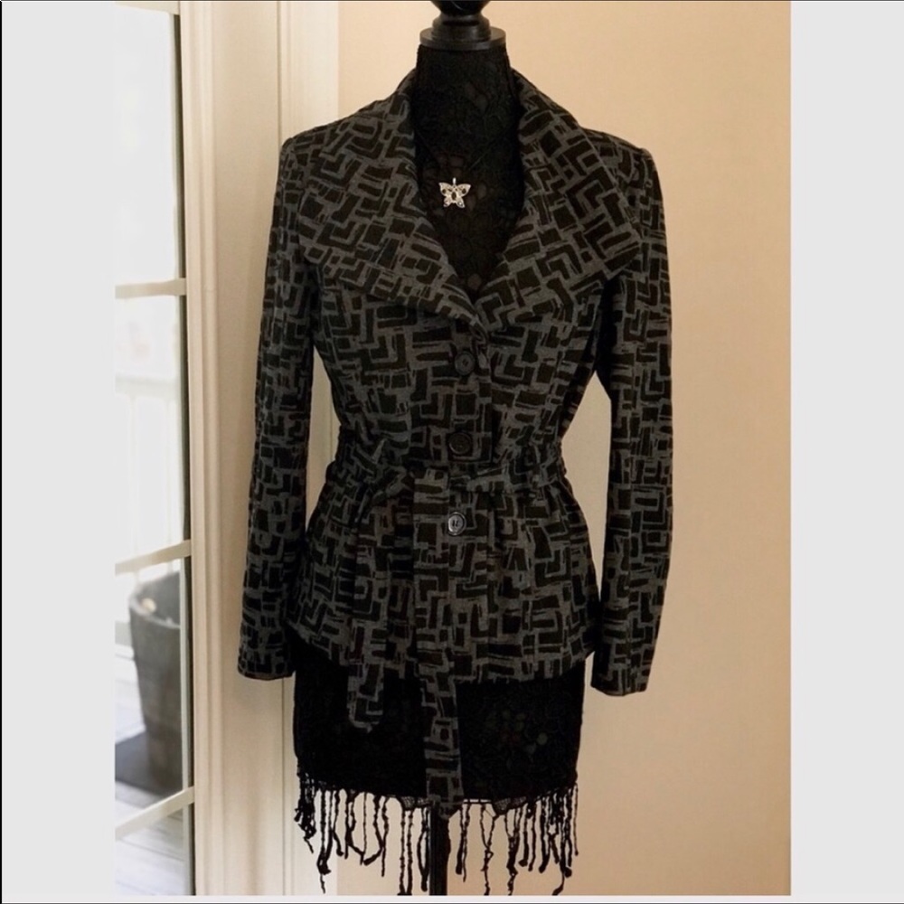 Gray and Black Pea Coat
